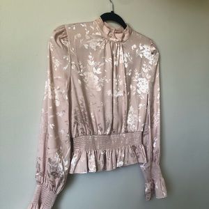 Forever 21 Pink Floral Print Blouse - Small